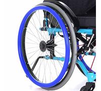 22inch Silicone Wheelchair Push Rim Covers, Non-Slip Wear-Resistant Hand Push Cover, Wheelchair Handrim Covers, Wheelchair Rear Wheel Cover for Improve Grip and Traction (22in, Blue)