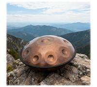 22Inch Steel Tongue Drum Ethereal Handpan Drum, 432Hz 9/10/12 Notes Percussion Instrument, Hand Pan Drums For Music Therapy, Meditation, Yoga(Grey,12)