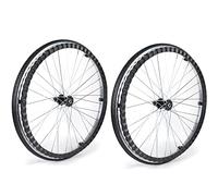 22inch Wheelchair Wheels Replacement Parts, Wheelchair Rear Wheels Accessories with Bearings and Hand Wheels, Non-Pneumatic Solid Tires, Alloy Hub, Black,1 Pair