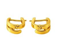 22K Real Certified Fine Yellow Gold Magnificient Design Hoop Earrings