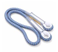 22KN Eye To Eye PreSewn Rock Climbing Rope, 80cm/31.5in Sling Loop Safety Rappelling Abseiling Cord 8.02mm/0.3in Diameter Tree Climbing Gear Arborist Rope Outdoor Gear Lanyard (Blue, 2Pcs)