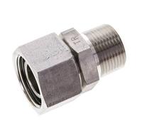 22L & 3/4'' NPT Stainless Steel Straight Swivel with Male Threads 160 bar FKM O-ring Sealing Cone Adjustable ISO 8434-1