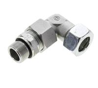 22L & M26x1.5 Zink plated Steel Elbow Cutting Fitting with Male Threads 160 bar Adjustable ISO 8434-1