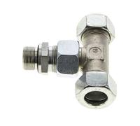 22L & M26x1.5 Zink plated Steel T-Shape Tee Cutting Fitting with Male Threads 160 bar Adjustable ISO 8434-1