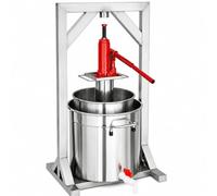22L Stainless Steel Hydraulic Fruit Press, Manual Cider and Wine Press for Fruit Juice Extraction, Heavy Duty Hand Press, 22L Capacity (22L)