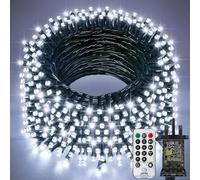 22m 220 LED Outdoor Fairy Lights Plug in, 8 Modes String Light Mains Powered with Remote/Timer,Bright Lights for Christmas Tree Indoor Garden Party Decorations（Cold White）