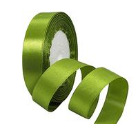 22m Olive Green Ribbon Olive Green St Patrick Day Satin Ribbon 20mm, Olive Green Hair Ribbon Cake Bows Fabric Polyester Satin Ribbon for Gift Wrapping Hair Bows Cake St Patrick Day Decoration
