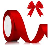 22M Ribbon for Gift Wrapping,20mm Wide Red Ribbon, Thick Fabric Gift Wrap Ribbons for Crafting,Halloween & Christmas,Wedding & Valentine's Day Decoration