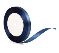 22m x 10mm Thin Navy Blue Ribbon Dark Blue Satin Ribbon, 2/5 inch Slim Navy Ribbon for Gift Wrapping Wedding Christmas Birthday Present Cake Hair Bow Florist Bouquet Crafts Decorations