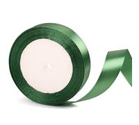 22m x 20mm Wide Dark Green Ribbon Thick Green Christmas Ribbon for Gift Wrapping, 4/5 inch Thick Green Satin Ribbon for Christmas Wrapping Present Cake Xmas Tree Hair Bow Bouquet Crafts Decorations