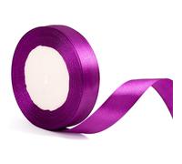 22m x 20mm Wide Dark Purple Ribbon Thick Helloween Satin Ribbon, 4/5 inch Thick Deep Purple Ribbon for Gift Wrapping Wedding Birthday Present Cake Hair Bow Florist Bouquet Crafts Decorations