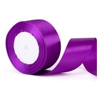 22m x 40mm Wide Dark Purple Ribbon Thick Helloween Satin Ribbon, 1.5 inch Thick Deep Purple Ribbon for Gift Wrapping Wedding Car Birthday Present Cake Hair Bow Florist Bouquet Crafts Decorations