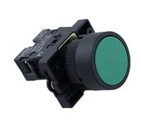 22mm 1 NO/1NC Sign Momentary Push Button Switch 600V 10A ZB2-EA31 Red,Green,Yellow,Blue,White and Black (Color : Green 1no)