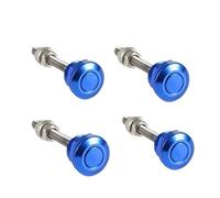 22mm 1Pc/4Pcs Universal Push Button Bonnet Pins Aluminum Quick Release Latch Bumper License Plate Lock(4Pcs-Blue)