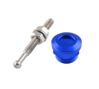 22mm 1Pc/4Pcs Universal Push Button Bonnet Pins Aluminum Quick Release Latch Bumper License Plate Lock(Blue)