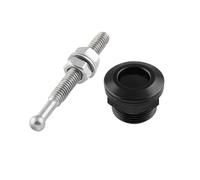 22mm 1Pc/4Pcs Universal Push Button Bonnet Pins Aluminum Quick Release Latch Bumper License Plate Lock(Black)