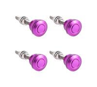 22mm 1Pc/4Pcs Universal Push Button Bonnet Pins Aluminum Quick Release Latch Bumper License Plate Lock(4Pcs-Purple)
