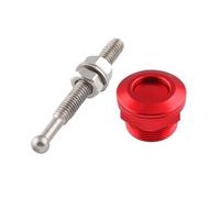 22mm 1Pc/4Pcs Universal Push Button Bonnet Pins Aluminum Quick Release Latch Bumper License Plate Lock(Red)
