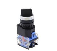 22mm 2/3 Positions Rotary Button Switch LA38-11X2 20X3 Momentary Latching 1Pcs(LA38-11X2 1NO-1NC,Self-Locking)