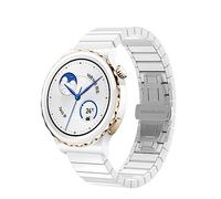 22mm 20mm Ceramic Strap Compatible With Huawei Watch GT3 Pro 46mm/43mm Metal Bracelet Wristband Compatible With Samsung Watch 5/4/3 Compatible With Amazfit GTR/Stratos (Color : White, Size : Huawei