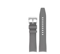 22mm 20mm Strap Fit For Sport Arc Curved End Soft TPU Rubber Bracelet(Black,22mm Watchband)