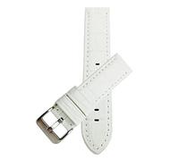 22mm, 24mm wide, Mens' Waterproof, Alligator Style Genuine Leather Watch Band Strap, Mat Finish, Comes in Black, White, Grey, Royal Blue, Brown and Red