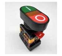 22mm/25mm 220V AC ON/OFF START STOP 1 NO NC 2 buttons APBB-22N Momentary double head Push Button Switch With LIGHT IDGTTLDF(6V)