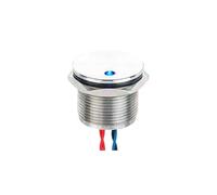 22mm 25mm 30mm IP68 2A Touch Switch Latching Momentary Dot LED Metal Push Button Piezo Switch IDGTTLDF(Blue LED,16MM_24V)