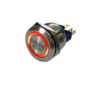 22mm 25mm 30mm Laser "ENGINE START" Start Engine Button Ring Illuminated Momentary Switch+CE+RoHS 1Pcs(9,22mm,LED Voltage 12-24V)