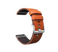 22mm 26mm Genuine Leather Strap Fit For Garmin Fenix8 7X Pro/6X Pro/5X Plus 6/6 Pro/5/7 Pro(Brown,26mm)