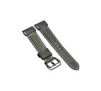 22mm 26mm Leather Strap Suitable For Garmin Fenix 7 7S 7X 6S 6X/6 5S 5X 5 3(Green-B,26mm)