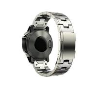 22mm 26mm Quick Fit Titanium Metal Watch Band Bracelet Fit For Garmin Fenix 7X 7/6 Pro / 5 Plus/Instinct/Epix Strap Wristband(Titanium color,22mm)