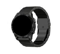 22mm 26mm Quick Fit Titanium Rubber Band Bracelet For Garmin Fenix 8 7X 7 6X 6 Pro 5X 5 Plus Instinct Tactix7pro Metal Strap(Black+Black,22mm Quitix 8 47mm)