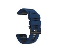 22mm 26mm Quick Installation Dual Color Silicone Strap Fit For Garmin TACTIX DELTA/Initial 2X/Descent Mk2 Mk2i G1/MARQ/Enduro 2(Blue Black,QuickFit 22mm)