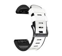 22mm 26mm Quick Release Leather+Silicone Band For Garmin Fenix 8 7X 7 6X 6 Pro 5X 5 Plus Tactix8 7pro Replace Bracelet Accessories(White,26mm Tactix 8 51mm)