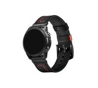 22mm 26mm Quick Release Leather Strap Fit For Garmin Fenix 7X 7 6 6X Pro 5 5X Plus Quatix Epix Gen 2 MARQ(Black,QuickFit 22mm)