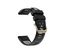 22mm 26mm Quick-Release Silicone Band Bracelet For Garmin Fenix 8 7X 7 6X 6 Pro 5X 5 Plus Instinct Tactix8 7pro Strap(Black gray,26mm(Fenix 8 51mm))