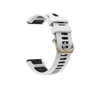 22mm 26mm Quick-Release Silicone Band Bracelet For Garmin Fenix 8 7X 7 6X 6 Pro 5X 5 Plus Instinct Tactix8 7pro Strap(White black,22mm(7/6/5))