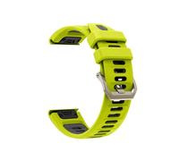 22mm 26mm Quick-Release Silicone Band Bracelet For Garmin Fenix 8 7X 7 6X 6 Pro 5X 5 Plus Instinct Tactix8 7pro Strap(Lime Gray,26mm(7x/6x/5x))