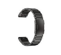 22mm 26mm Titanium Alloy Strap fit For Garmin Fenix 7X 5/5X/5XPlus/6/6X Enduro Metal Wristband Instinct1/2/955 Watch Band Bracelet (Color : Black, Size : 22mm Fenix 5 5 Plus)
