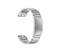 22mm 26mm Titanium Alloy Watch Band Fit for Garmin Fenix 6X Pro 5X Plus 7X/ Tactix 7/ Descent MK2/ Instinct 1 2(Sliver,For Width 22mm)