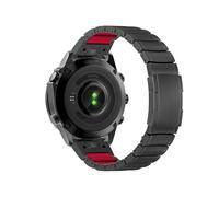 22mm 26mm Titanium+Silicone Band For Garmin Fenix 8 7X 7 6X 6 Pro 5X 5 Plus Tactix8 7pro Enduro 3 Replace Bracelet Accessories(Black red,22mm Quitix 8 47mm)
