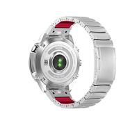 22mm 26mm Titanium+Silicone Band For Garmin Fenix 8 7X 7 6X 6 Pro 5X 5 Plus Tactix8 7pro Enduro 3 Replace Bracelet Accessories(Silver red,22mm Forerunner 965 970)