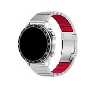 22mm 26mm Titanium+Silicone Band For Garmin Fenix 8 7X 7 6X 6 Pro 5X 5 Plus Tactix8 7pro Quitix8 Enduro 3 2 Replace Bracelet Accessories(Silver red,22mm MARQ series)