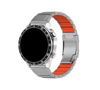 22mm 26mm Titanium+Silicone Band For Garmin Fenix 8 7X 7 6X 6 Pro 5X 5 Plus Tactix8 7pro Quitix8 Enduro 3 2 Replace Bracelet(Silver Orange,26mm Enduro 3 2)