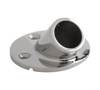 22MM 316 Stainless Steel Marine Handrail Base for Boat Deck Railings, Round Pipe Mount Fitting Compatible with Yacht and Motorboat, Marine Grade Support Accessory(45°)