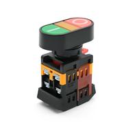 22mm 380V 220V AC ON/OFF START STOP 1NO 1NC 2 Buttons 22N Momentary Double Head 24V 1Pcs(380V)