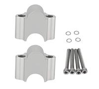 22mm 7/8"Inch Motorcycle Handlebar Risers 30mm Height Mount Clamp Kit Universal Handbar Riser Motorcycle Handlebar Rising Clamp (Silver)
