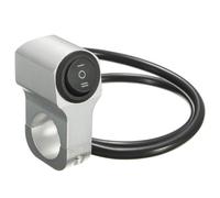 22mm 7 8in Aluminum Motorcycle Handlebar Headlight Switch Three Position Waterproof Switch 12V Fog Spotlight Retro Switch Compatible With Motorcycle Models Universal Fit(silver)