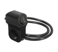22mm 7 8in Aluminum Motorcycle Handlebar Headlight Switch Three Position Waterproof Switch 12V Fog Spotlight Retro Switch Compatible With Motorcycle Models Universal Fit(black)